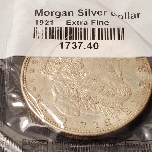 1921P Morgan Silver Dollar Coi Extra Fine 1921 Morgan Silver Dollar - Picture 4 of 11